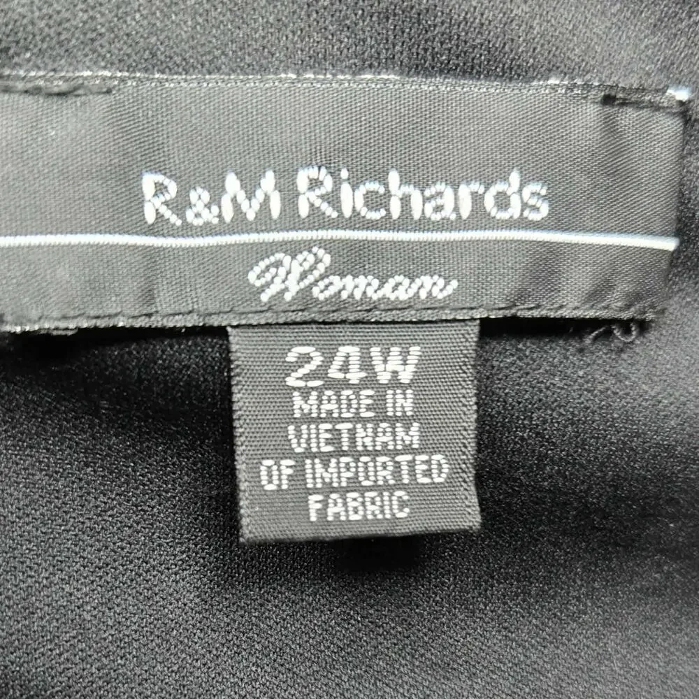 R&M Richards Floral Cap Sleeve Ruched Midi Dress Size 24W - Picture 3 of 4